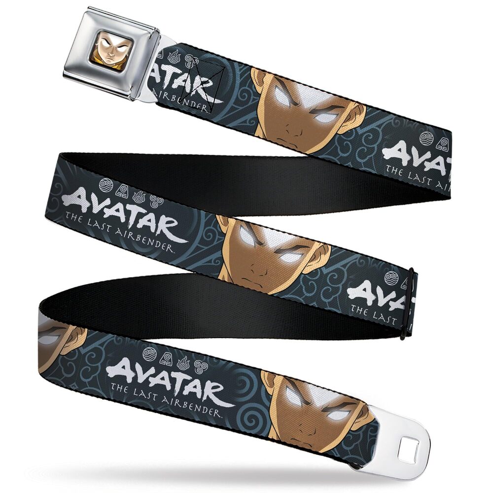 5313 Nickelodeon Belt, Seatbelt Buckle Belt, Avatar Last Airbender Aang